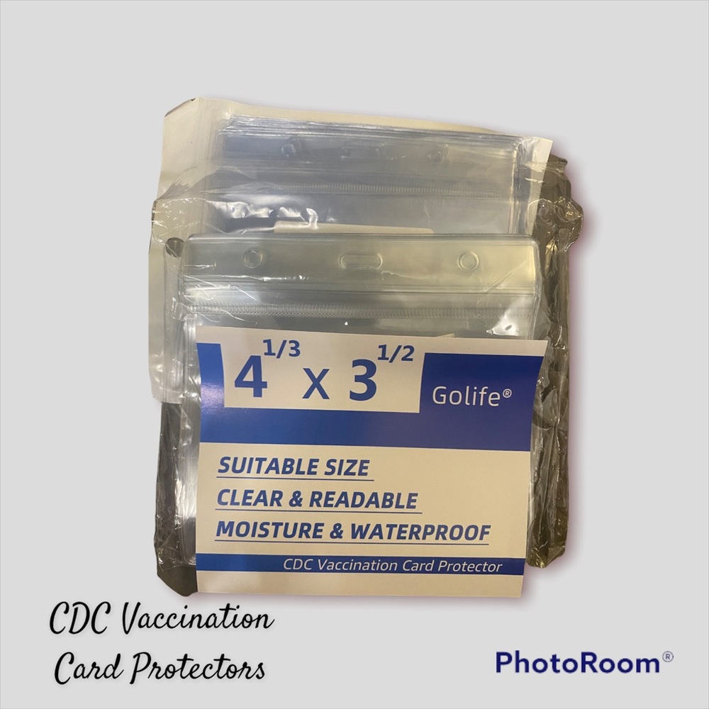 Vaccination card protector set of 10